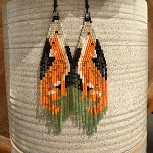 Beaded Fox Earrings